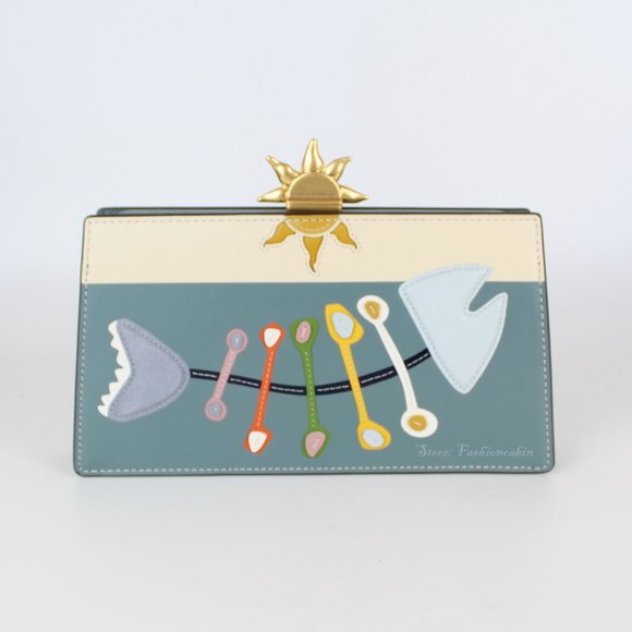 NWT TORY BURCH Fish-appliqué Frame Leather Crossbody Bag - Picture 5 of 16